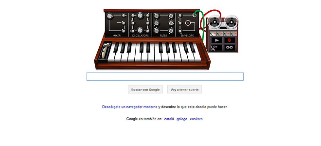 Los mejores doodles de Google: sintetizador, de Robert Moog