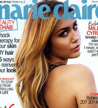 Miley Cyrus, espectacular en la portada de Marie Claire